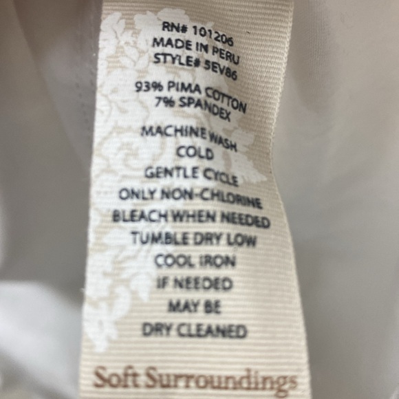 Soft Surroundings women’s size 2x white long sleeve tunic top - Picture 3 of 5